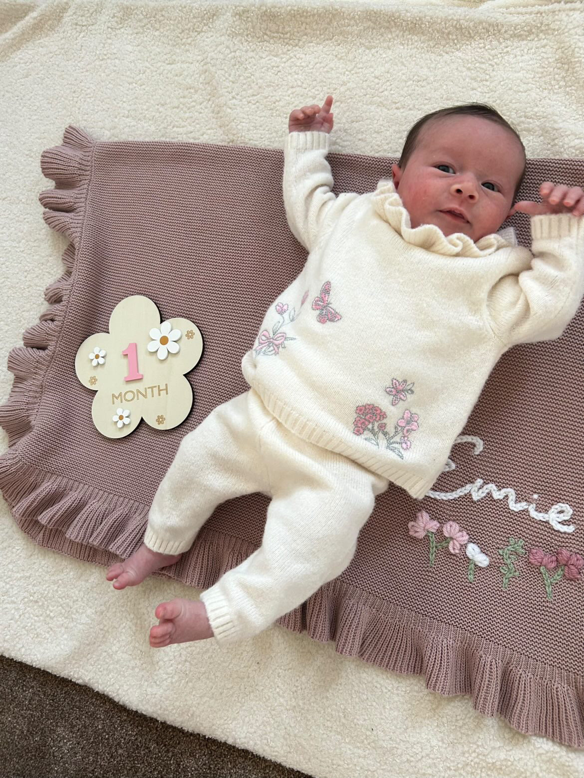 Personalised Frill Edge Baby Blanket
