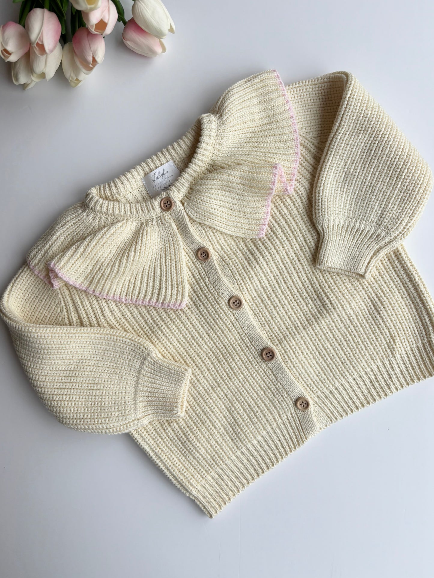 Yellow Frill Cardigan