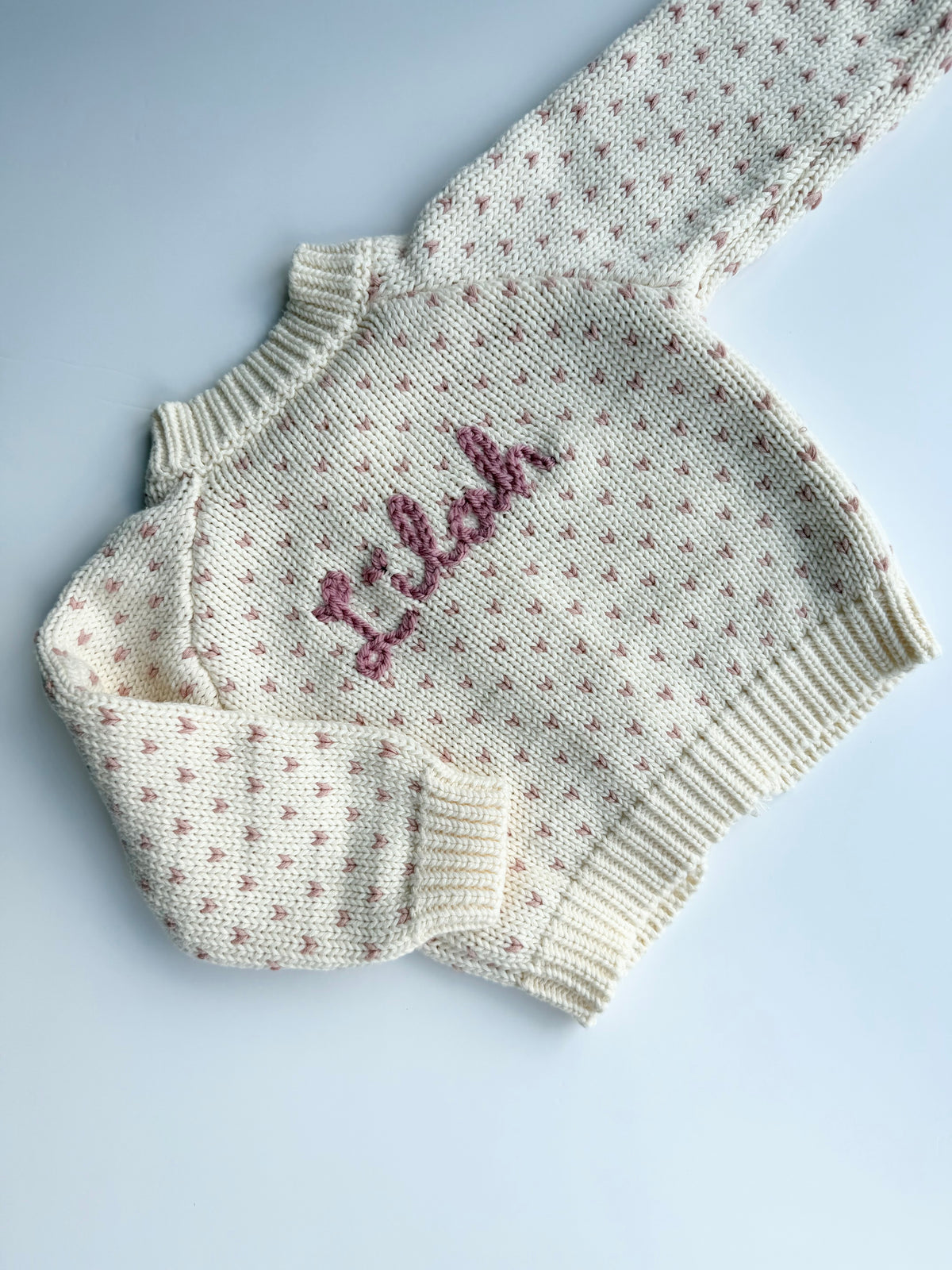 Pink Heart Cardigan - Personalised