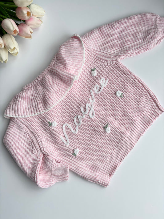 Pink Frill Cardigan