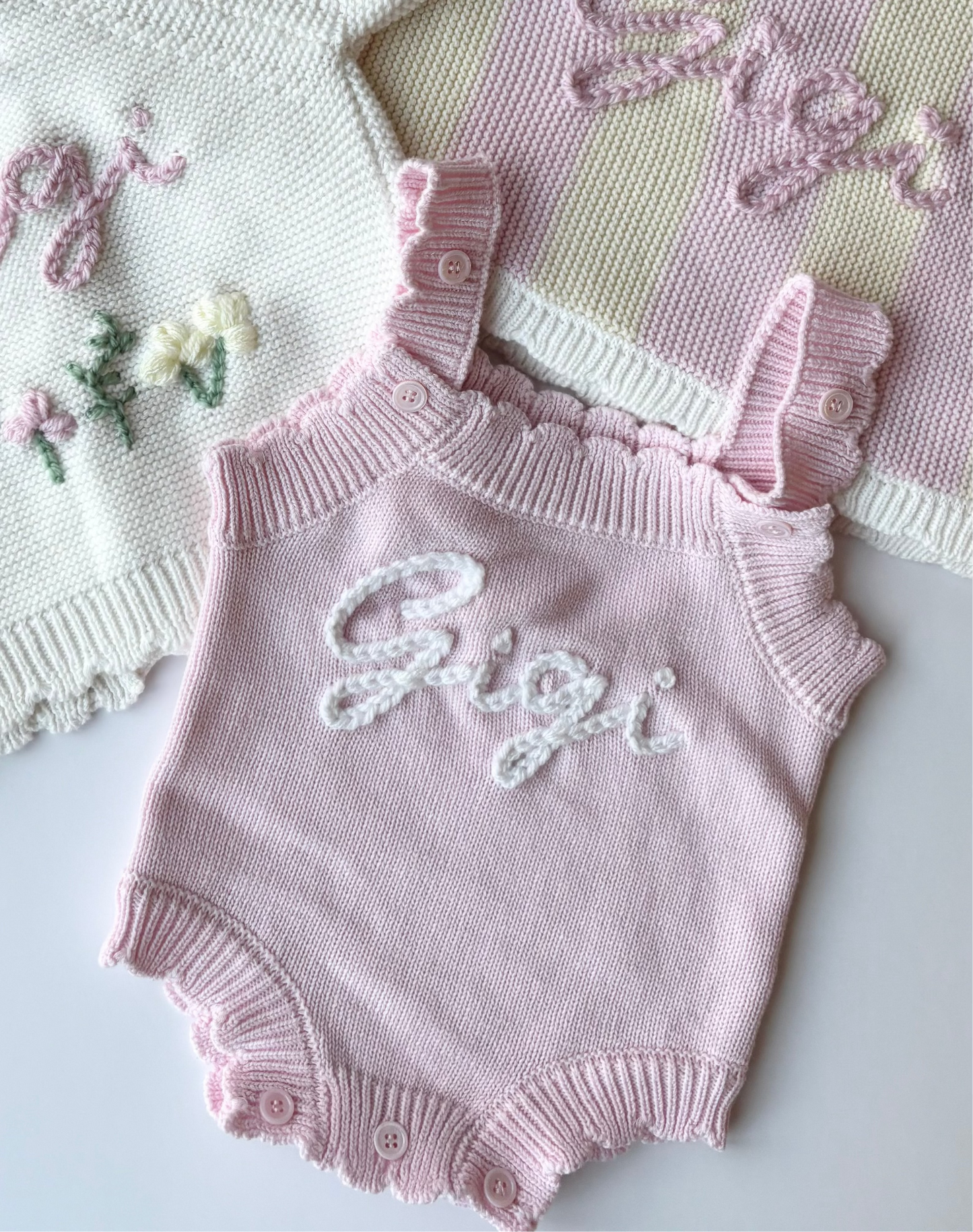 Pink Scallop Romper