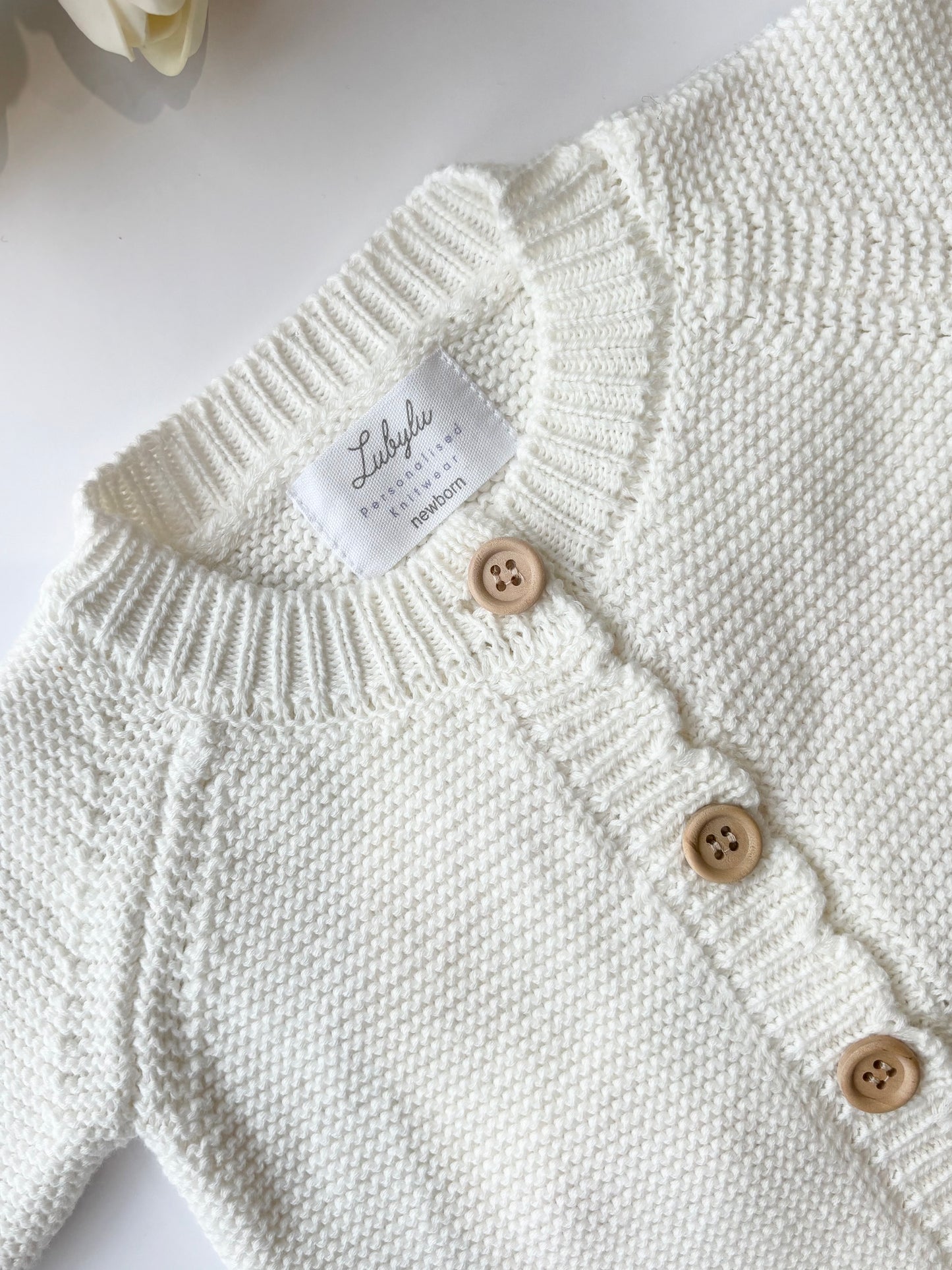 White Scallop Edge Cardigan