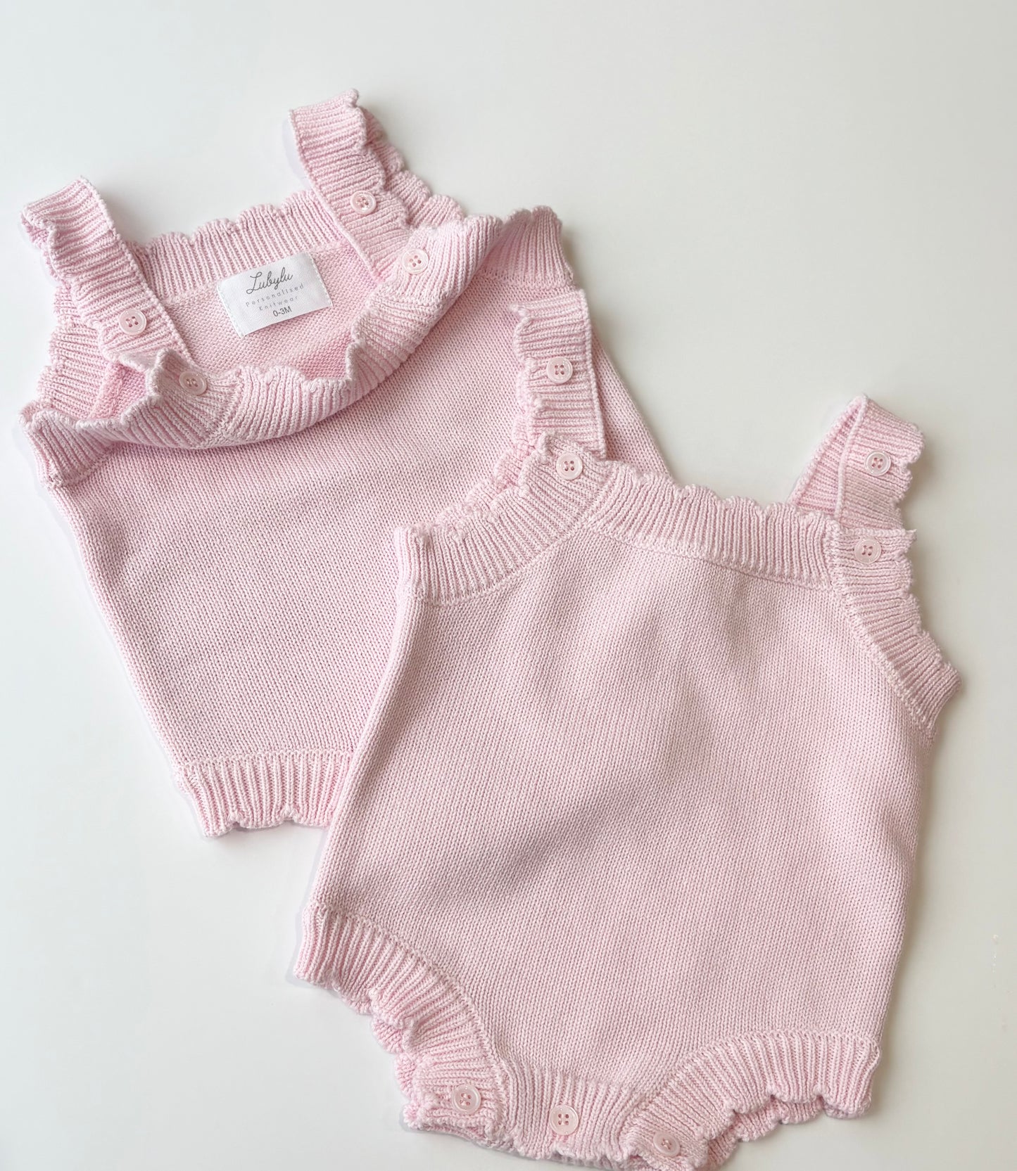 Pink Scallop Romper